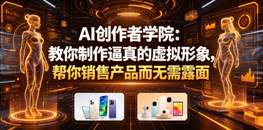 AI创作者学院:教你制作逼真的虚拟形象,帮你销售产品而无需露面【原创双语字幕】-紫橙资源网