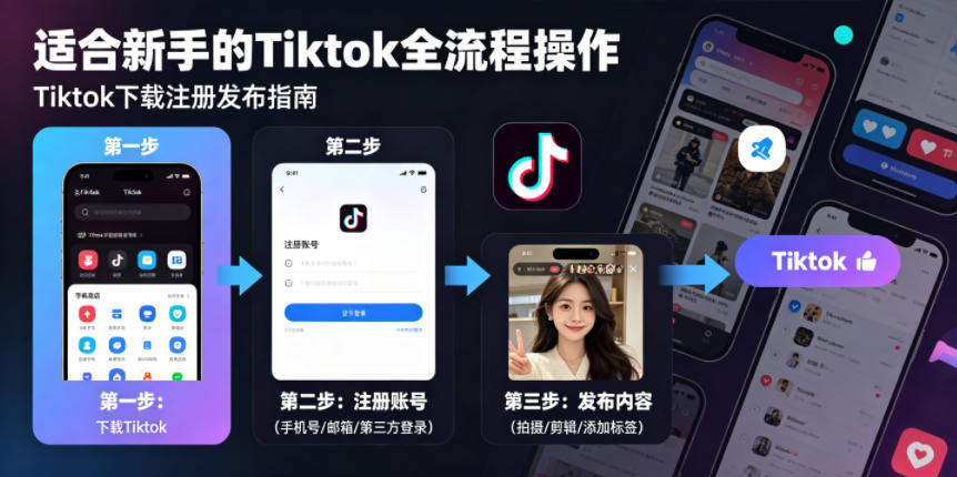Tiktok下载注册发布,适合新手的Tiktok全流程操作-紫橙资源网
