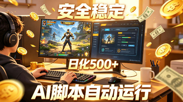 三角洲全自动挂G项目,AI脚本躺賺,日化500+,无需手动操作-紫橙资源网