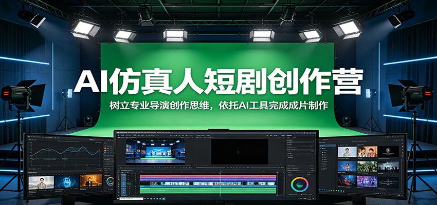 AI仿真人短剧创作营:树立专业导演创作思维,依托AI工具完成成片制作-紫橙资源网