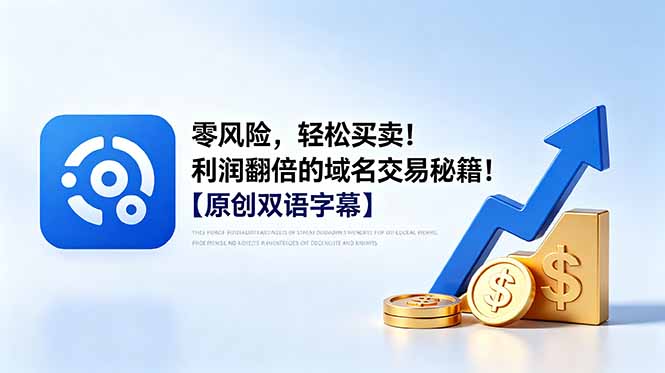 零风险,轻松买卖!利润翻倍的域名交易秘籍!【原创双语字幕】-紫橙资源网