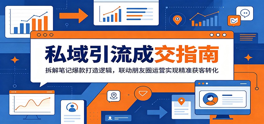 私域引流成交指南：拆解笔记爆款打造逻辑，联动朋友圈运营实现精准获客转化-紫橙资源网