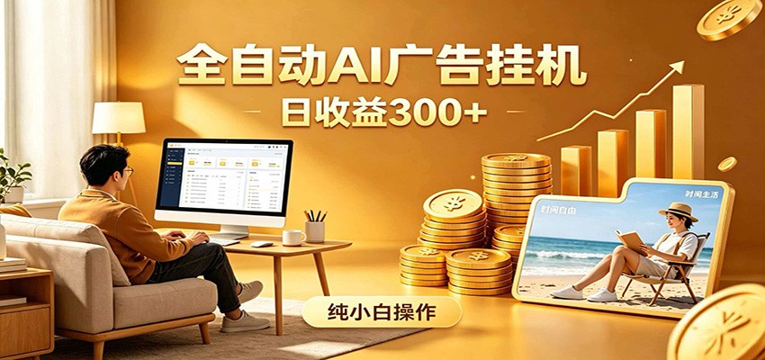 AI风口项目，全程解放双手，后台自动运行赚取收益，每天稳定收益300+-紫橙资源网