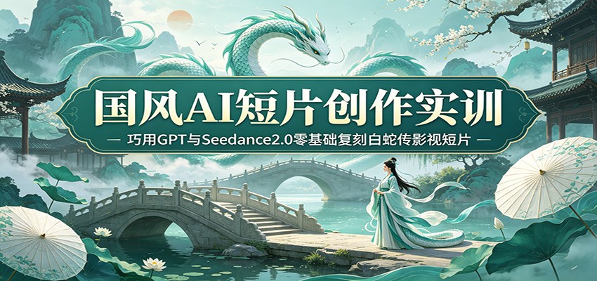 国风AI短片创作实训:巧用GPT与Seedance2.0零基础复刻白蛇传影视短片-紫橙资源网