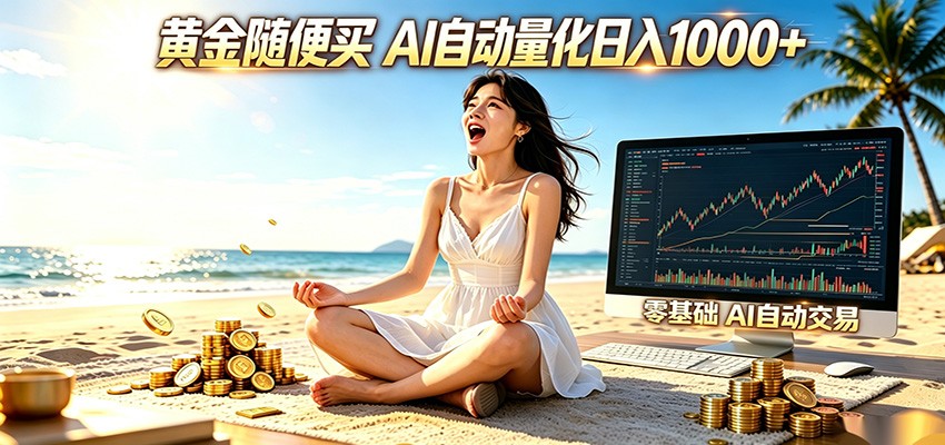 黄金随便买?AI自动外汇量化交易 在家当皇帝 日入1000+-紫橙资源网