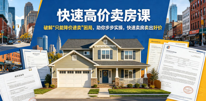 快速高价卖房课，破解“只能降价速卖”困局，助你步步实操，快速卖房卖出好价（更新2026）-紫橙资源网