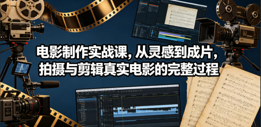 电影制作实战课，从灵感到成片，拍摄与剪辑真实电影的完整过程【原创双语字幕】-紫橙资源网