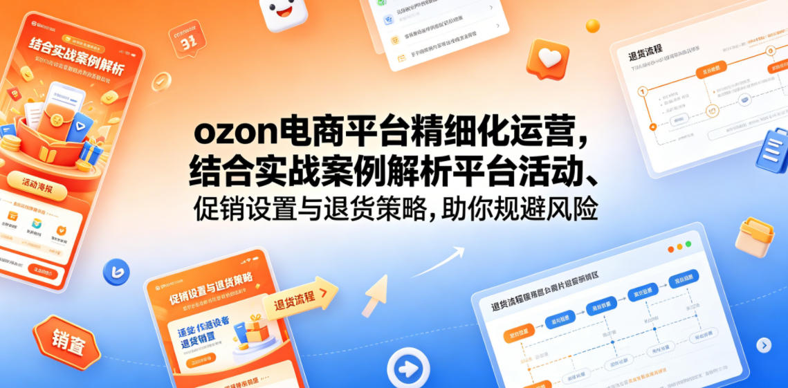 ozon电商平台精细化运营，结合实战案例解析平台活动、促销设置与退货策略，助你规避风险、提升销量-紫橙资源网