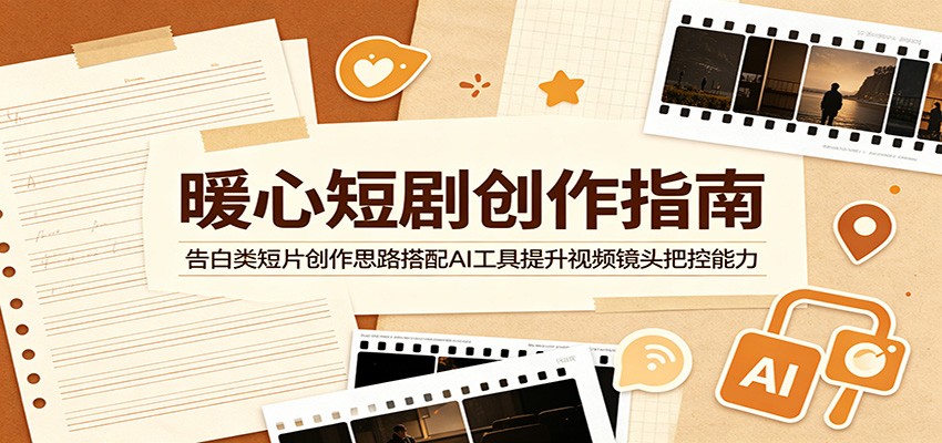 暖心短剧创作指南:告白类短片创作思路搭配AI工具提升视频镜头把控能力-紫橙资源网