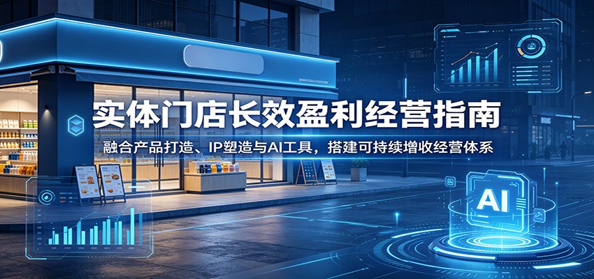 实体门店长效盈利经营指南:融合产品打造、IP塑造与AI工具,搭建可持续增收经营体系-紫橙资源网