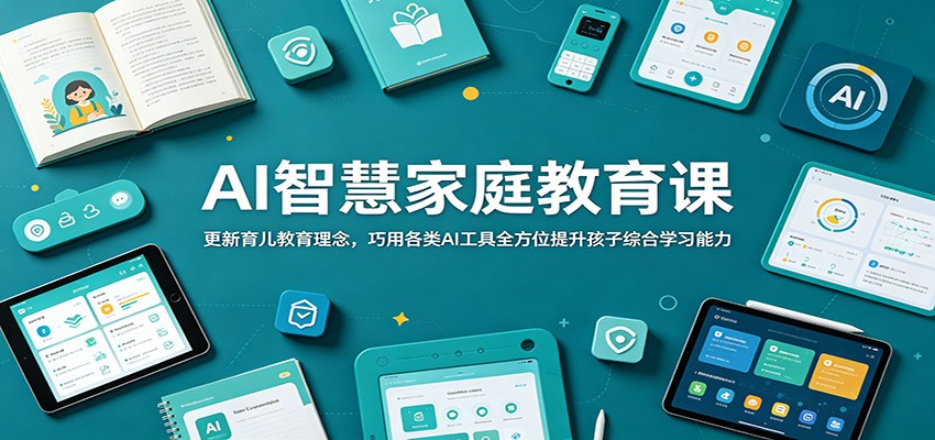 AI智慧家庭教育课:更新育儿教育理念,巧用各类AI工具全方位提升孩子综合学习能力-紫橙资源网