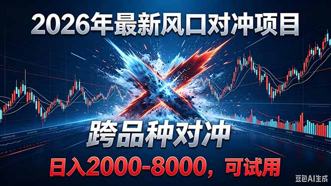 2026创业新风口!最新对冲!跨品种对冲!日收益2000-6000+-紫橙资源网
