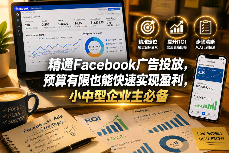 精通Facebook广告投放,预算有限也能快速实现盈利,小中型企业主必备【原创双语字幕】-紫橙资源网