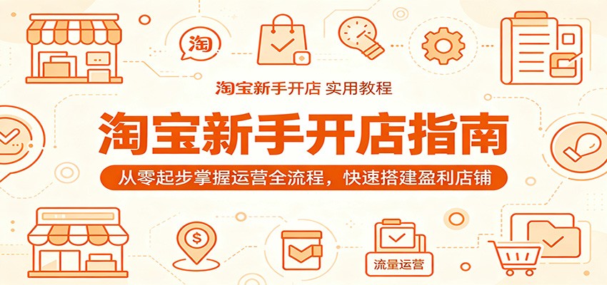 淘宝新手开店指南:从零起步掌握运营全流程,快速搭建盈利店铺-紫橙资源网