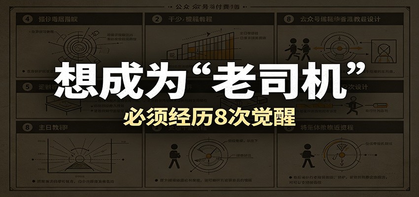 某公众号付费文章:想成为“老司机”,必须经历8次觉醒-紫橙资源网