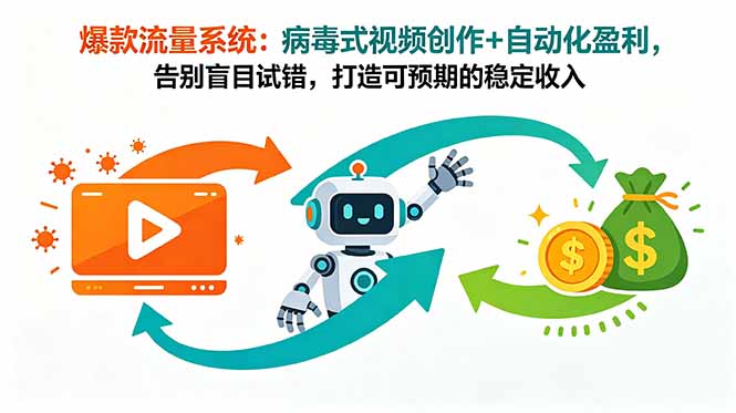 爆款流量系统:病毒式视频创作+自动化盈利,告别盲目试错,打造可预期的稳定收入-紫橙资源网