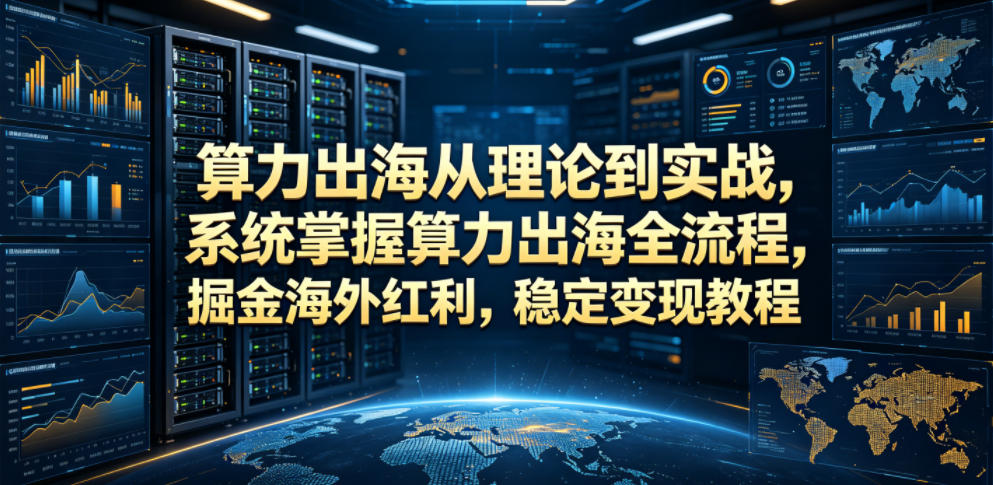 算力出海从理论到实战,系统掌握算力出海全流程,掘金海外红利,稳定变现教程-紫橙资源网