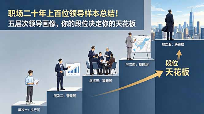付费文章：职场二十年上百位领导样本总结！五层次领导画像，你的段位决定你的天花板-紫橙资源网