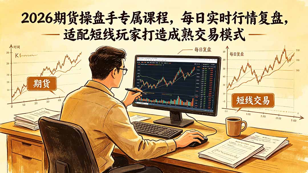 2026期货操盘手专属课程-更新6月,每日实时行情复盘,适配短线玩家打造成熟交易模式-紫橙资源网