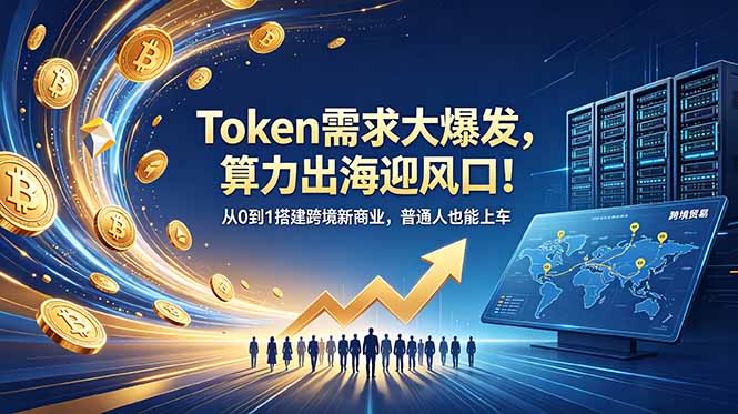 Token需求大爆发,算力出海迎风口!从0到1搭建跨境新商业,普通人也能上车-紫橙资源网