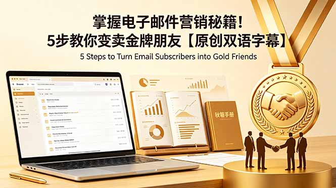 掌握电子邮件营销秘籍！5步教你变卖金牌朋友【原创双语字幕】-紫橙资源网