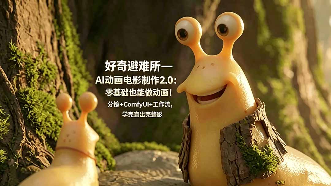 好奇避难所—AI动画电影制作2.0：零基础也能做动画！分镜+ComfyUI+工作流，学完直出完整影片-紫橙资源网