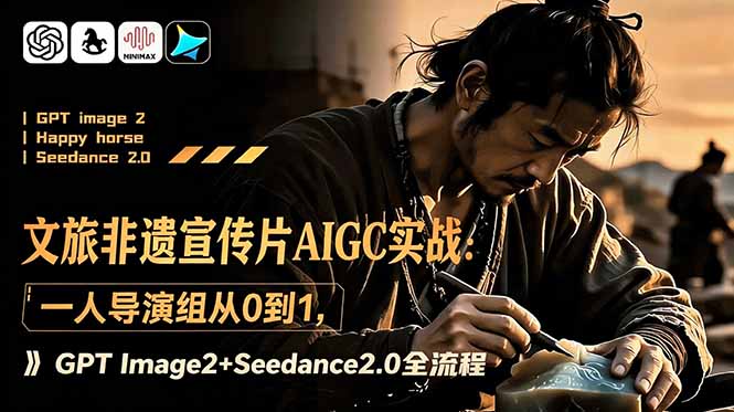 文旅非遗宣传片AIGC实战：一人导演组从0到1，GPT Image2+Seedance2.0全流程-紫橙资源网
