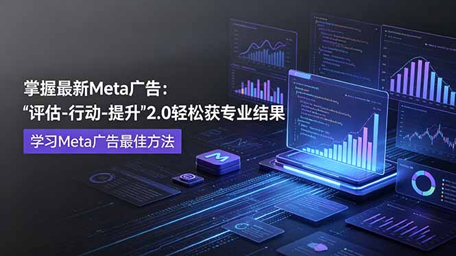 掌握最新的Meta广告,通过“评估-行动-提升”2.0版本轻松获得专业级结果。学习目前学习Meta广告的最佳方法-紫橙资源网