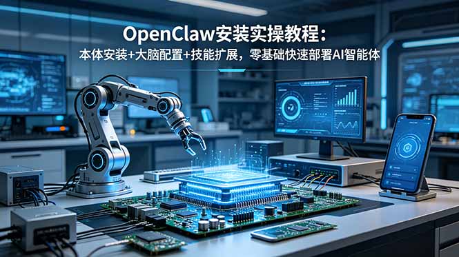 OpenClaw安装实操教程:本体安装+大脑配置+技能扩展,零基础快速部署AI智能体-紫橙资源网