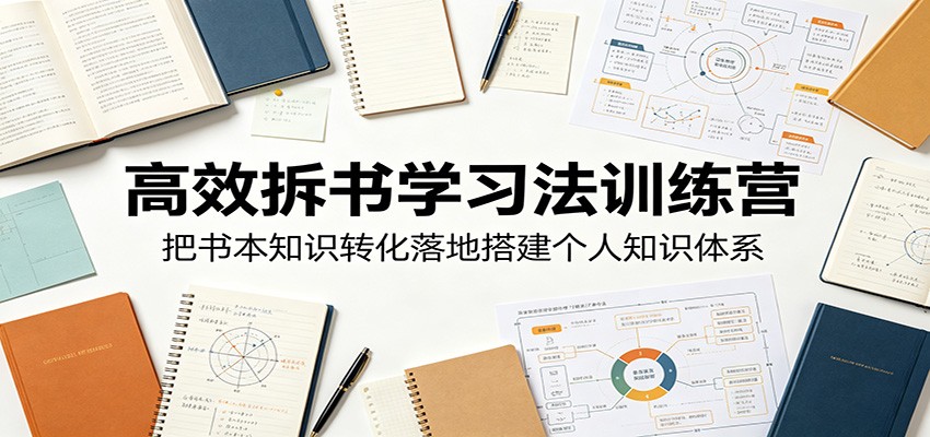高效拆书学习法训练营,把书本知识转化落地搭建个人知识体系-紫橙资源网