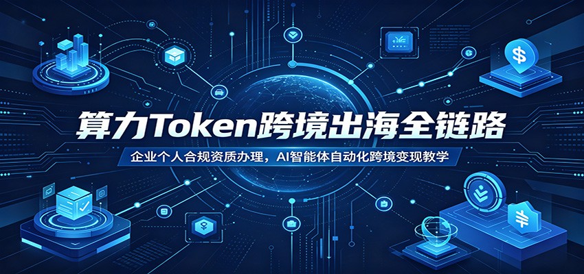 算力Token跨境出海全链路：企业个人合规资质办理，AI智能体自动化跨境变现教学-紫橙资源网