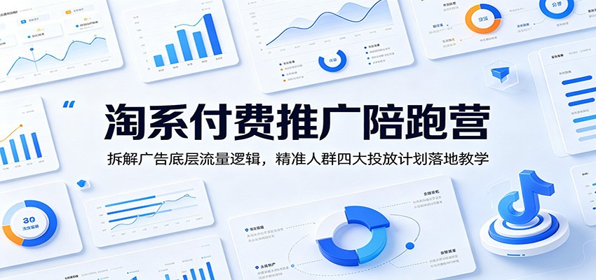 淘系付费推广陪跑营:拆解广告底层流量逻辑,精准人群四大投放计划落地教学-紫橙资源网