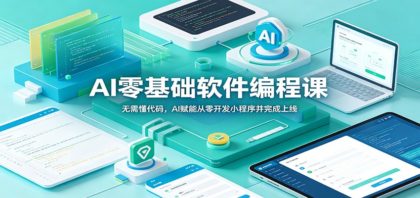 AI零基础软件编程课:无需懂代码,AI赋能从零开发小程序并完成上线-紫橙资源网