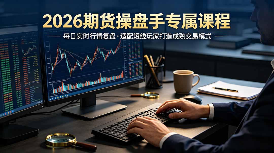 2026期货操盘手专属课程-更新6月，每日实时行情复盘，适配短线玩家打造成熟交易模式-紫橙资源网