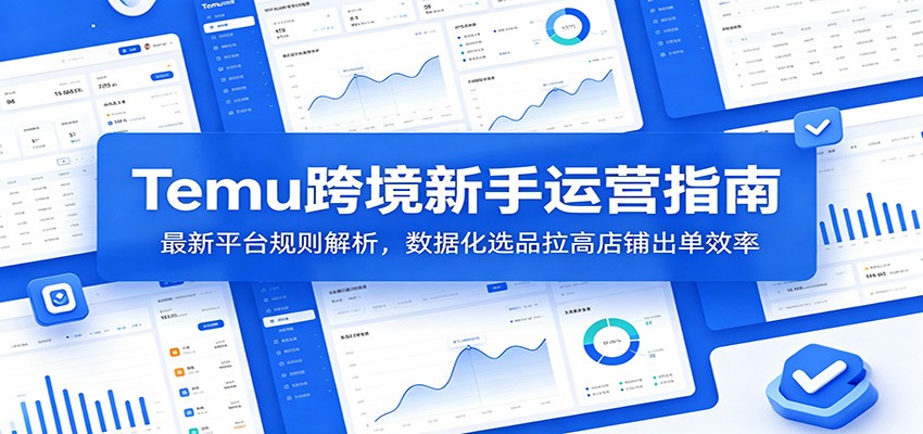 Temu跨境新手运营指南：最新平台规则解析，数据化选品拉高店铺出单效率-紫橙资源网
