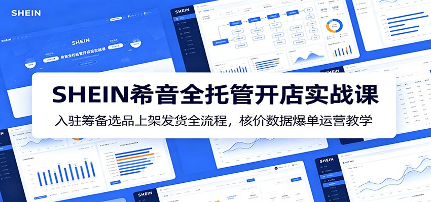 SHEIN希音全托管开店实战课：入驻筹备选品上架发货全流程，核价数据爆单运营教学-紫橙资源网