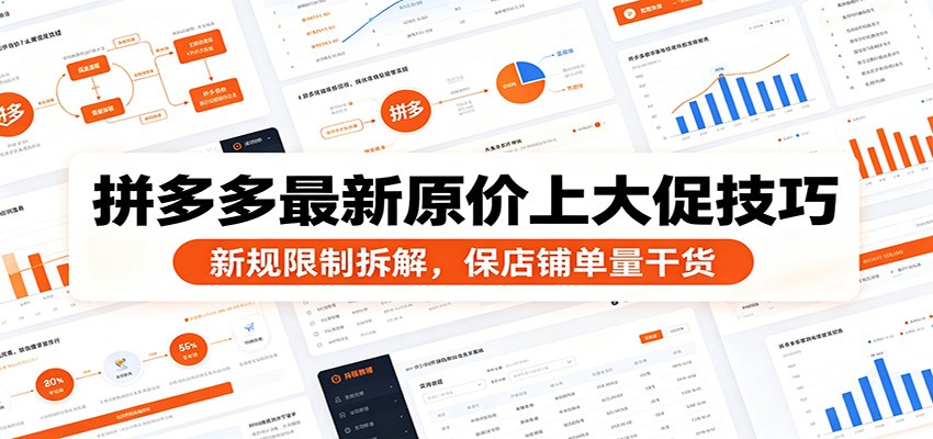 拼多多最新原价上大促技巧：新规限制拆解，保店铺单量干货-紫橙资源网