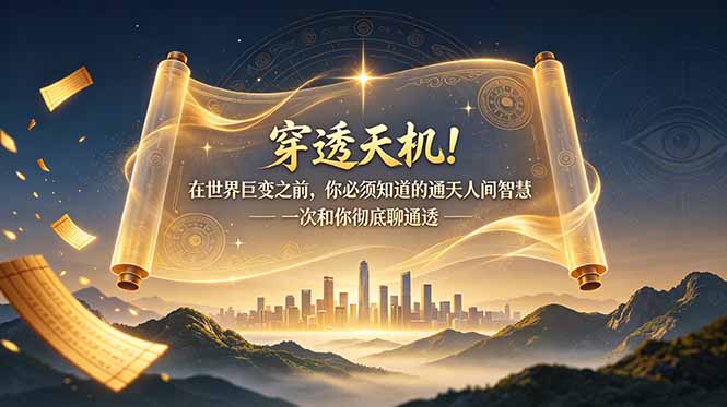 付费文章：穿透天机！在世界巨变之前，你必须知道的通天人间智慧 一次和你彻底聊通透-紫橙资源网