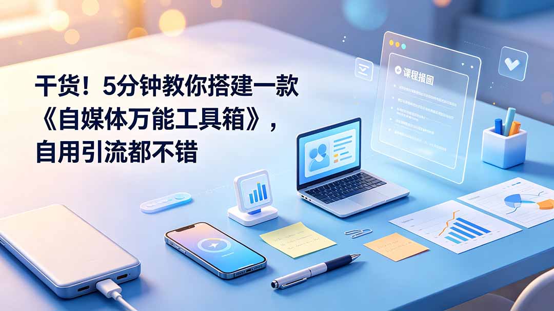 干货！5分钟教你搭建一款《自媒体万能工具箱》，自用引流都不错-紫橙资源网