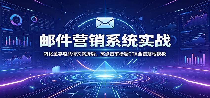 邮件营销系统实战：转化金字塔共情文案拆解，高点击率标题CTA全套落地模板-紫橙资源网