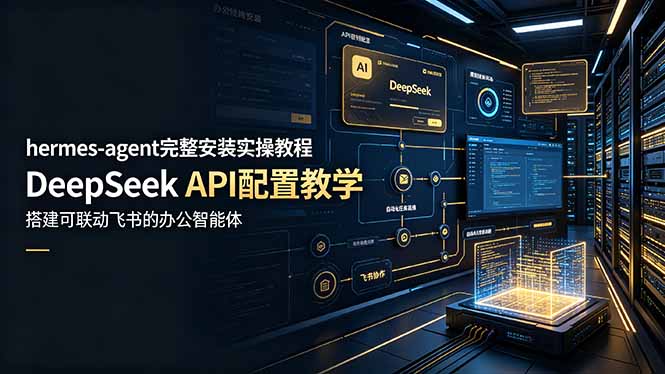 hermes-agent完整安装实操教程,DeepSeek API配置教学,搭建可联动飞书的办公智能体-紫橙资源网