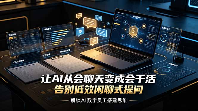 让AI从会聊天变成会干活,告别低效闲聊式提问,解锁AI数字员工搭建思维-紫橙资源网