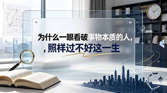 付费文章:为什么一眼看破事物本质的人,照样过不好这一生-紫橙资源网