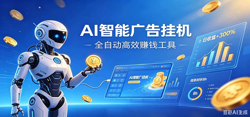 AI智能广告挂机,小白轻松上手,在家自动赚收益-紫橙资源网