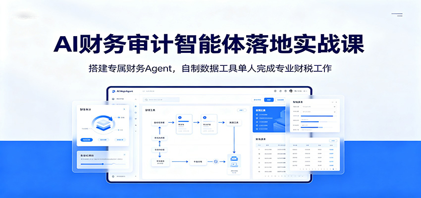 AI财务审计智能体落地实战课:搭建专属财务Agent,自制数据工具单人完成专业财税工作-紫橙资源网
