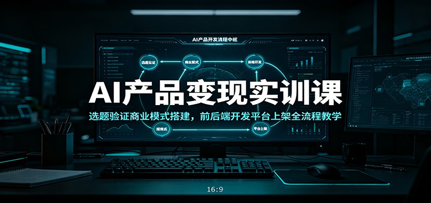 AI产品变现实训课:选题验证商业模式搭建,前后端开发平台上架全流程教学-紫橙资源网