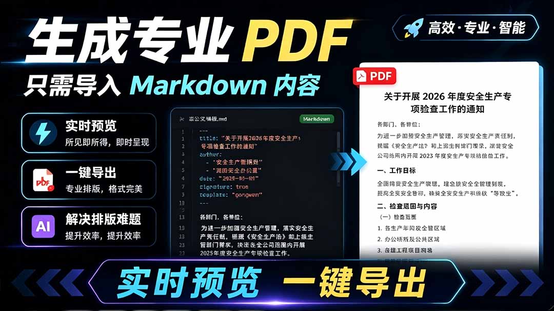 只需导入 Markdown 内容,实时预览一键导出专业 PDF!轻松解决AI生成内容排版问题 Presto-紫橙资源网