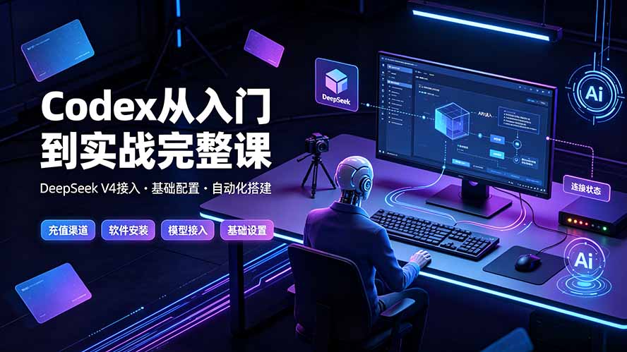 Codex从入门到实战完整课|充值·安装·接入DeepSeek,记忆·插件·Skill·CLI·MCP全拆解-紫橙资源网