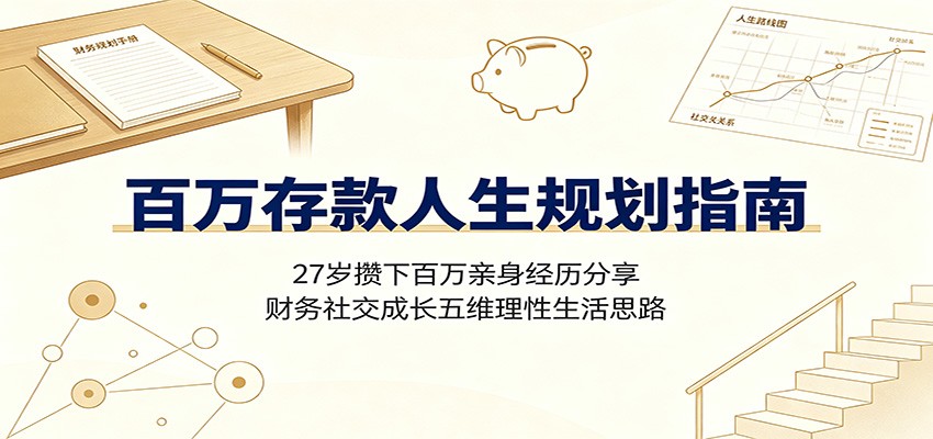 百万存款人生规划指南:27岁攒下百万亲身经历分享,财务社交成长五维理性生活思路-紫橙资源网