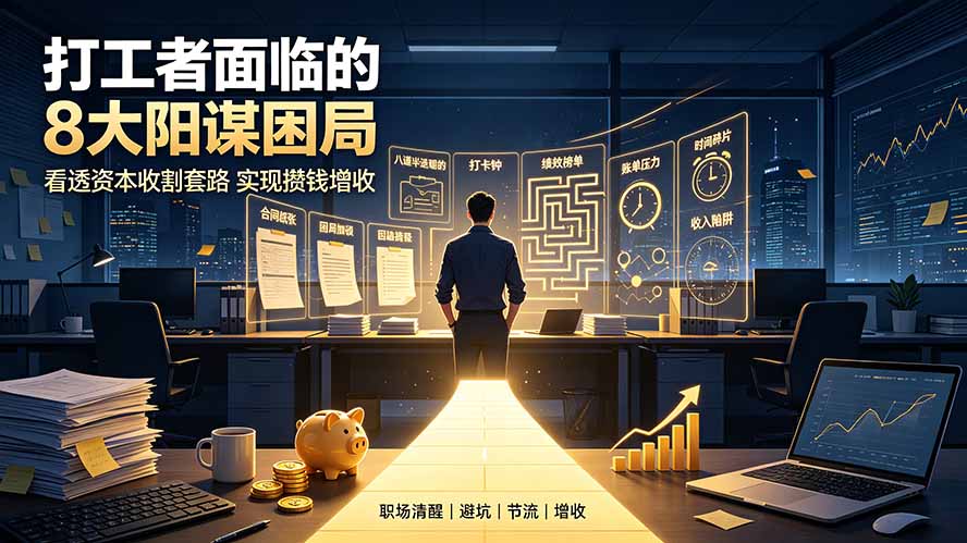 付费文章:打工者面临的8大阳谋困局,看透资本收割套路实现攒钱增收-紫橙资源网